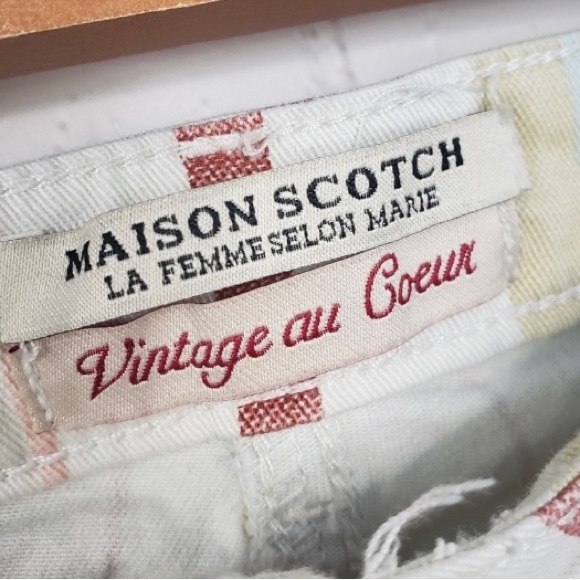 Maison Scotch Striped Cropped Ankle Jeans Pants Boho Bohemian Hippie - Picture 5 of 9